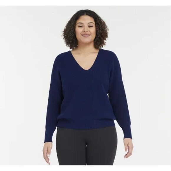 Philosophy Women's Drop Shoulder Pointelle Sleeve Sweater Size Medium NWOT - Picture 1 of 6